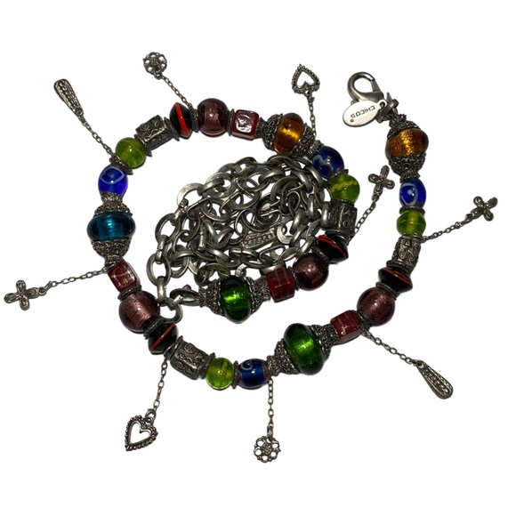 Chico's Lampwork Glass Chain Belt - Picture 3 of 8